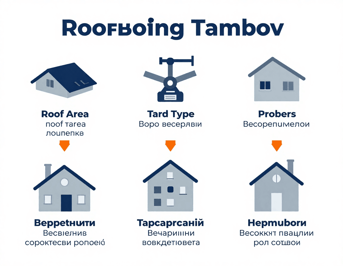 Факторы формирования цены кровли в Тамбове: площадь, материал, сложность узлов, высота, дополнительные работы